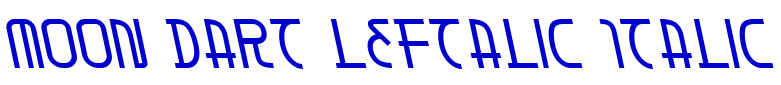 Moon Dart Leftalic Italic font